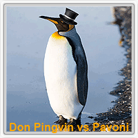 В Антарктиде не известен Дон Пелини. Но один знает Дона, буду честен, королевский Дон Пингвин.